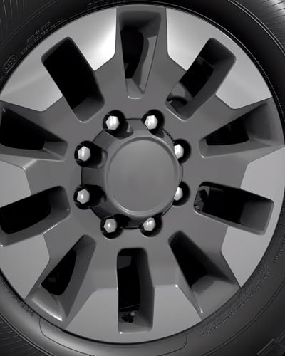 Image of 32pcs 14x1.5 OEM Lug Nuts Replacement 2008-2024 Chevy Silverado GMC Sierra 2500 3500, M14-1.5 One-piece Design Chrome Large Acorn Seat Wheel LugNuts 1.75 inch Height 7 /8 inch Hex GM Part No 611-236 9596070