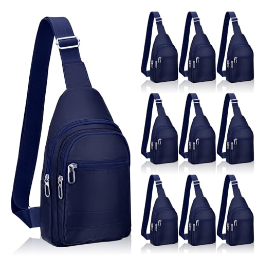 Pack de 10 bolsos tipo sling unisex para hiking azul miniatura 1