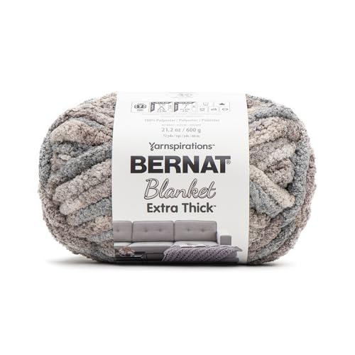 Image of Bernat Blanket Extra Thick Dove Yarn - 1 Pack of 21.12oz /598.74g - 100% Polyester - #7 Jumbo - 72 Yards - Chunky Yarn for Hand Knitting, Crocheting, Crafts & Amigurumi