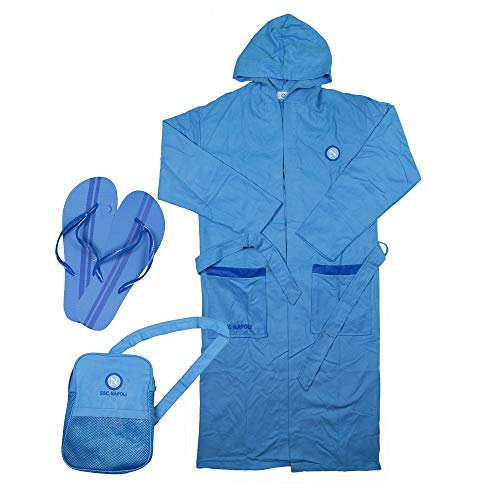 P19b3n90654 Bademantel aus Mikrofaser, Unisex, Kinder, Hellblau, 11 – 12 Jahre