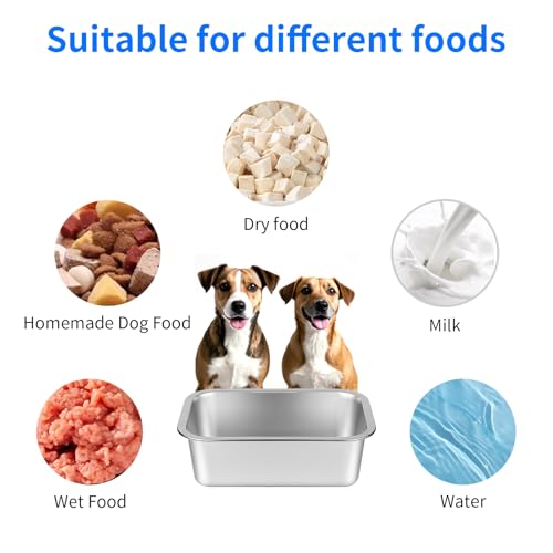 Ohtomber Stainless Steel 1.25 Gallons Large Dog Water Bowl, Metal Pet Dog Water & Food Bowl No Spilling, Outdoor Feeder Dish Plate for Cat, Big, Extra Large Pet - Image 6