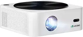 Projetor, projetor Bluetooth Native 1080P Full HD com alto-falante, miniprojetor de cinema portátil para ambientes externos de 12.000 lúmens (HDK8(1080P))