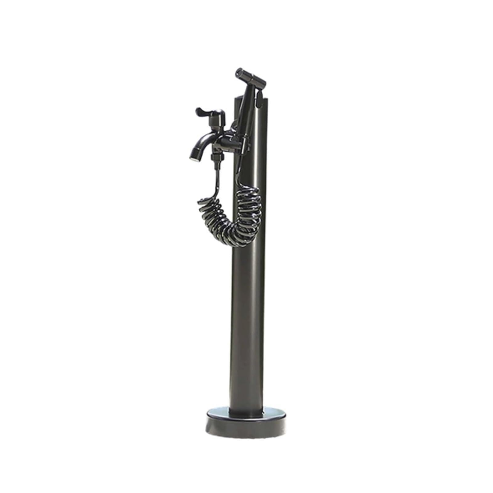 PZEOB Outdoor Garden Water Column Antifreeze Hose Stand with Faucet Stainless Steel Water Feature Fountain Water Dispenser Hydrant Water Tap(60x6cm)
