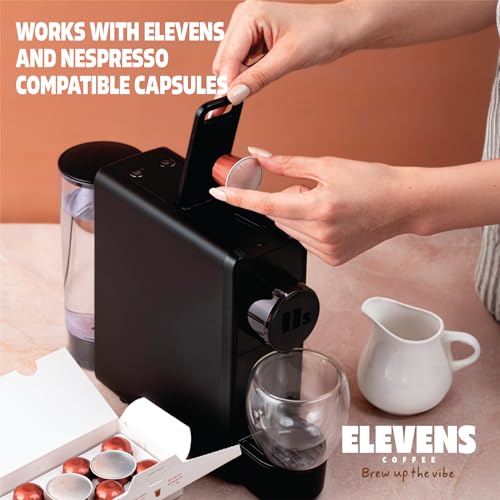Image of ELEVENS ONE | Coffee Capsule Machine (Graphite Color) | Espresso Coffee Pod Machine | 19 Bar Pressure | Compatible With Nespresso Pods | Fast Heating System | One Touch Operation | 1100W