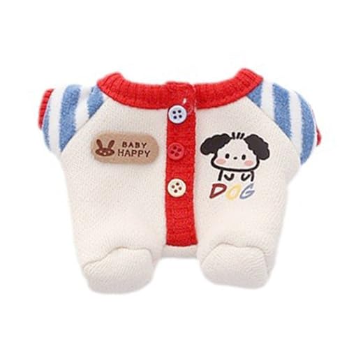 niannyyhouse 10cm 20cm ぬいぐるみ 服 ワンピ 子犬のハイハイ・ウェア 綿人形 アクセサリー 着せ替え (Red, 10cm)