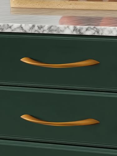Image of 5 Pack Antique Brass Cabinet Pulls 6.3 Inch Arch Twisted Handles Drawer Kitchen Cupboard Bathroom Dresser Cabinet Hardware Zinc Alloy