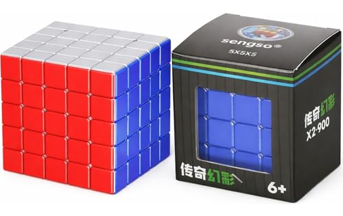 Image of HAWKISTER Kids Sengso Legend 5x5 Metallic Speed Cube Metallic 5x5x5 Magic Cube Puzzle