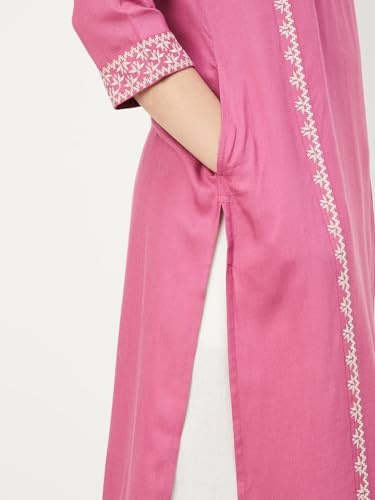 Image of Max Women's Rayon Regular Fit A Line Regular A-Line Flared Kurta