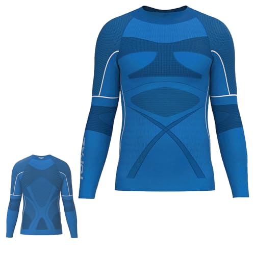 Skiing Base Layer Has Good Perspiration More Suitable for Sports Thermal Base Layerski Base Layer Mens is Designed for Sports (X, Blue)