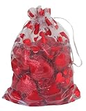 33 Schokoladen Herzen Aus Milchschokolade 252g im Kordelzugsäckchen | Geschenkset | Kleine Aufmerksamkeit | Herzensgeschenk | Romantisches Präsent | Geschenk für Partner/Partnerin
