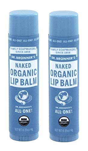 DAONEG Dr Bronners Lip Balm Dr. Organic Moisture & Magic Massage (Unscented , 2 Pack)