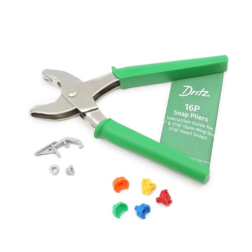 image for Dritz 16P Snap Fastener Pliers, Green, Size 15 (3/8-Inch) & Size 16 (7