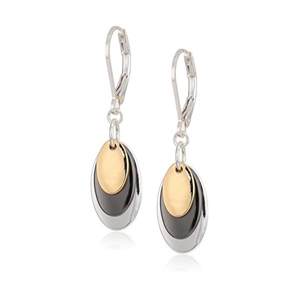NINE WEST Women's Tri Tone Shaky Drop Earrings