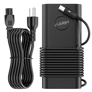 Cargador USB C de 130 W para portátil tipo C, adaptador compatible con Dell XPS 15 2 en 1 9575 Precision 5530 2 en 1 5550 5750 3560 3550 3550 3551 Latitude 7410 7310 7210 9575 9410 9510 5420