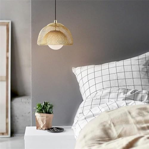 Suspension E27 dorée double maille pour éclairage de studio moderne - 7