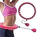 Cerceau Hula Hoop,Smart Weighted Fitness Adulte Hula Hoop, Hula Hoop pour Adultes Jeunes Enfants Débutants, Cercles Auto-Spinning Pilates,Taille Réglable,24 Noeuds