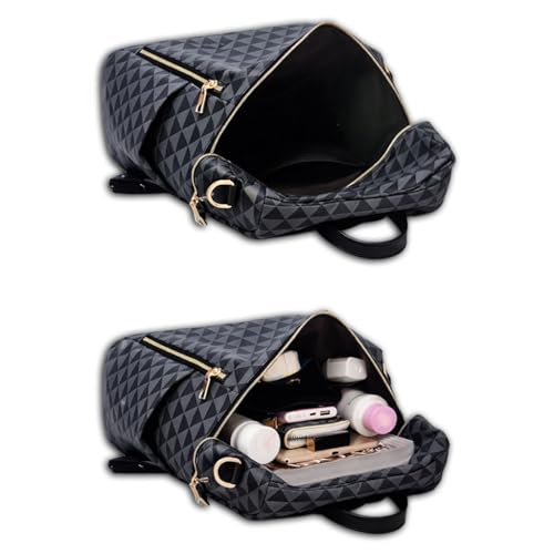 Image of Backpack Purse for Women | Women's Stylish Geometric Triangle Backpack | Convertible Shoulder Bag, Multi-Compartment, Spacious & Durable, Perfect for College, Work, Travel