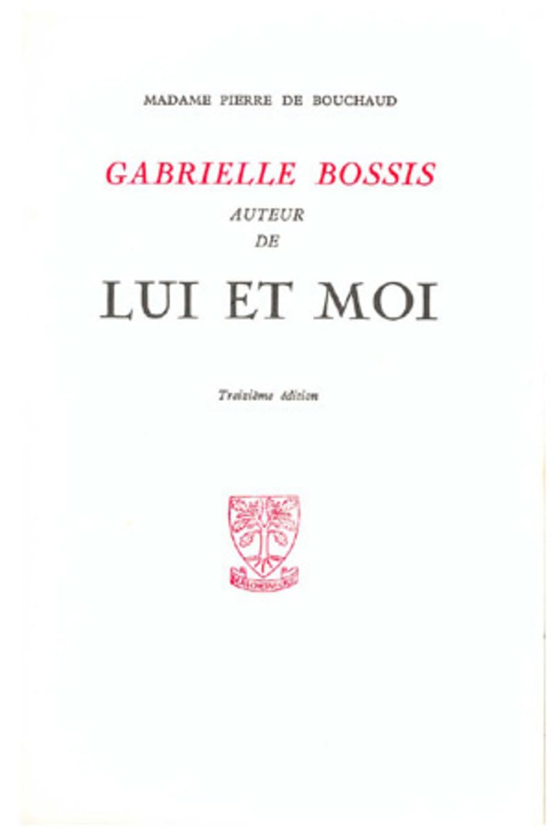 GABRIELLE BOSSIS (MADAME BOUCHAUD)
