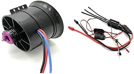 Powerfun EDF 90mm 12 Blades Ducted Fan with RC Brushless Motor 1450KV with ESC 120A(5~8S) Balance Tested for EDF 6S RC Jet Airplane