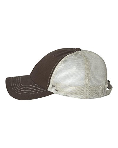 Sportsman - Contrast Stitch Mesh Cap - 3100 - Adjustable - Brown/ Stone
