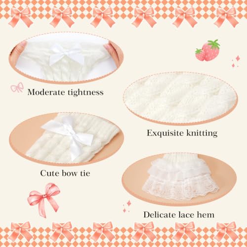 Image of Junely Leg Warmers for Women Kawaii Leg Warmer Cute Legwarmers Lolita Harajuku Gyaru Japanese Accessories
