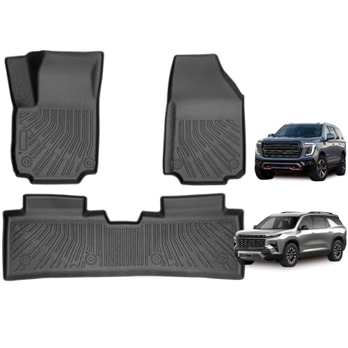 MOOREVER Floor Mats for 2025 2026 Chevy Equinox(Not EV)/GMC Terrain Heavy Duty Odorless TPE Car Mats Accessories Full Coverage Non-Slip Interior Liner Easy Clean & Eco-Friendly