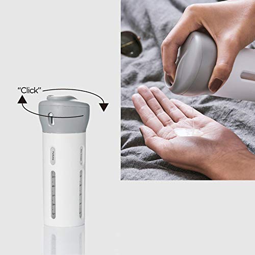Dispense Garrafa Portátil 4 Em 1 Viagens Alcool Gel Shampoo Cremes Cinza