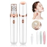 Facial Hair Removal for Women, 2-in-1 Epilator for Women Face, 3X Tweezer Head Painless Hair Remover for Face Woman with LED & USB(Snow White)