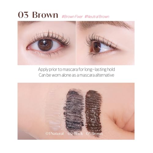Image of ETUDE Dr. Mascara Fixer, Korean Mascara Fixer, Natural Extension, Lengthening, Smudge-Proof, Korean Makeup, Beauty, Micro Black Fiber Formula, Brown (0.203 Fl Oz)