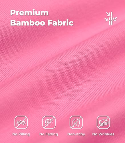 Image of NACHILA Women's Bamboo Viscose Pajama Sets Summer Cooling Short Sleeve Capri Soft Pjs Night Sweats Moisture Wicking Sleepwear