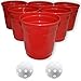 Foreverkeyu Large Giant Yard Pong Outdoor Game Set with 6 Buckets9',2 Balls,1 Mesh Bag,Yard Bucket Toss Pong Set Cup Pong Throwing Game for Family,Party,Beach, Wedding,Campling,Lawn,Indoor,Outdoor