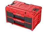 QBRICK SYSTEM Tool Case Tool Boxes Suitcase ONE Drawer 2 Toolbox 2.0 RED Ultra HD Red Tool Organizer Tool Storage 587 x 380 x 340 mm