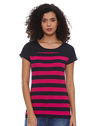 Image of Max Women's Striped Extended Sleeves Regular Fit T-Shirt