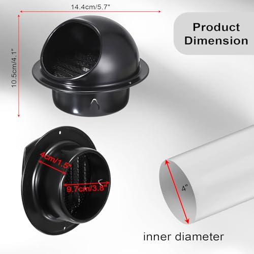 SUMNACON 2 Pcs 304 Stainless Steel Air Vent Cover Wall Ventilation Cover - Image 3