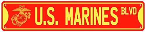US Marines Red Novelty Street Sign from Redeye Laserworks