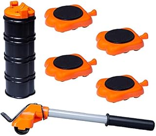 Heavy Duty Furniture Lifter 4 Appliance Roller Sliders with 660 lbs Load Capacity Wheels + Adjustable Height Lifting Tool Lever Suitable for Safe and Easy Moving of Couches Sofas Refrigerators + More