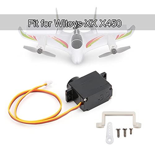 Plane Servo Replacement, RC Servo Obstacle Free Flight Simple Convenient for WLtoys XK X450, Black - Image 3