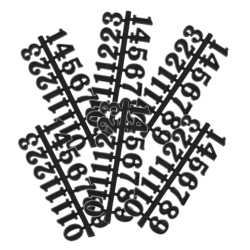 Healvian 6セット 掛け時計用アラビア数字パーツ デジタル時計数字交換修理アクセサリー リビング寝室用耐久プラスチック製シンプル設置