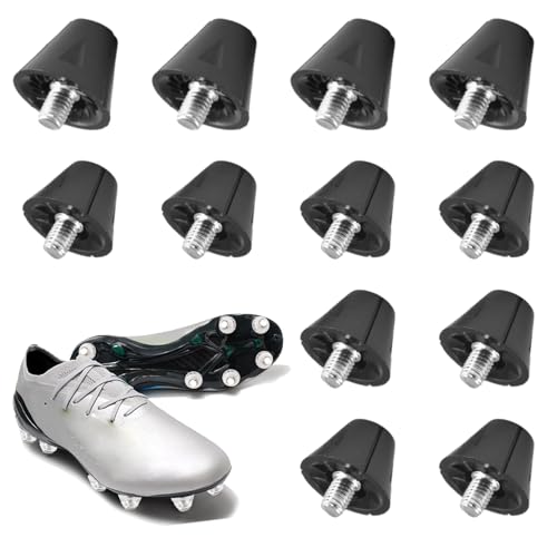 Wisesurf 12 piezas de repuesto para botas de fútbol, Black, Medium