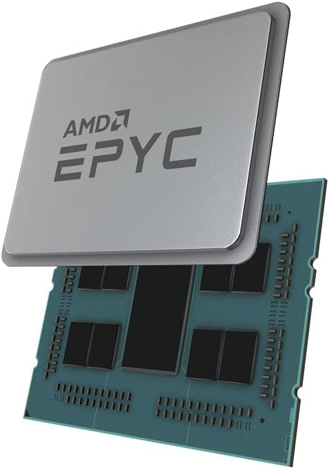 AMD EPYC Processor with lid removed, showing chiplets