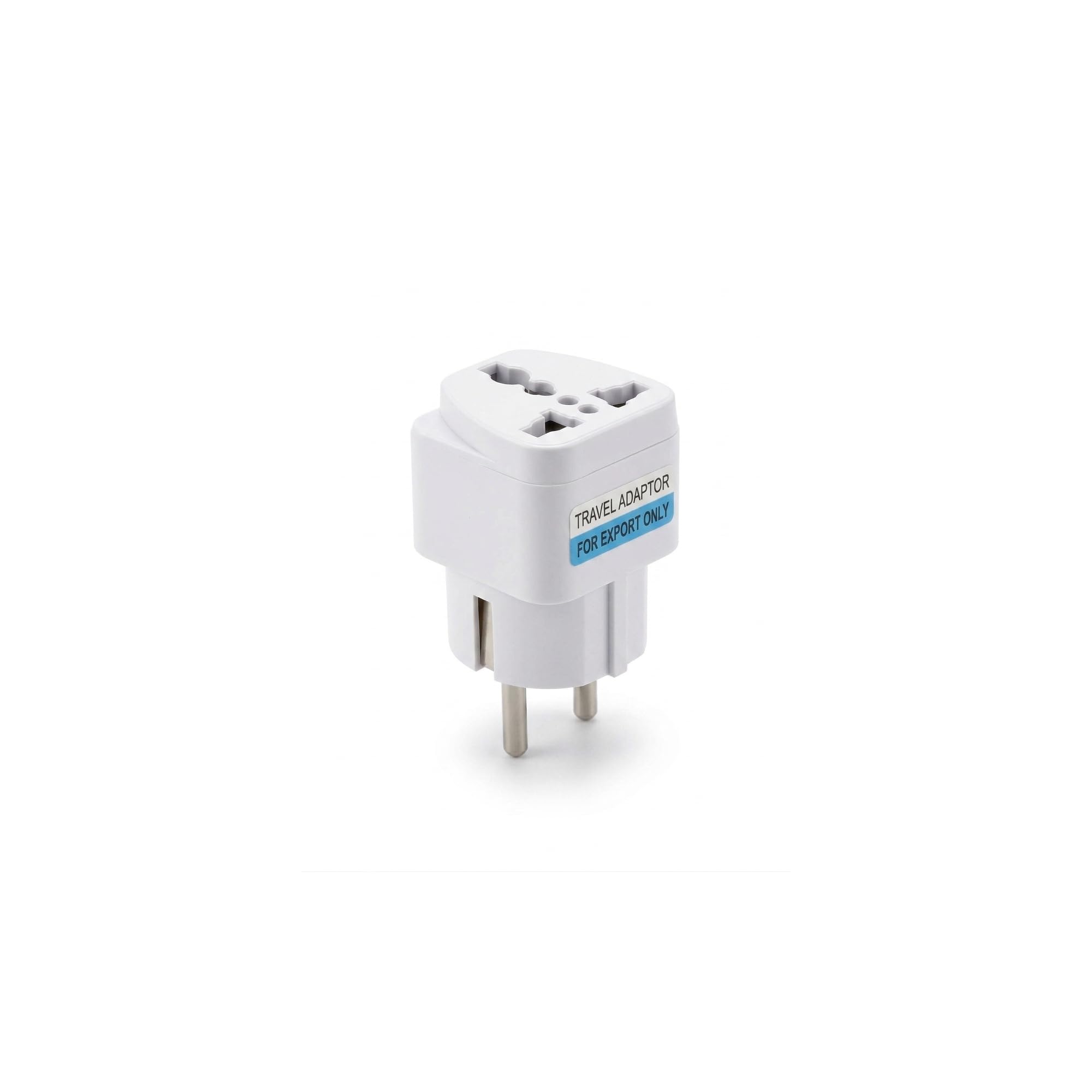 Adaptador de Enchufe Universal a Europa Tipo C/F, Compatible con UK, EE.UU., Australia y China, Adaptador de Viaje Compacto para España y UE, Blanco — view 8
