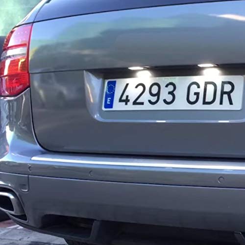 Njssjd 2 Luci Targa A LED Compatibili Con A.udi A3/S3 8L Facelift 2000-2003, A.udi A4/S4 B5 Facelift 1999-2001 Luci Targa Bianche Allo Xeno - Foto 11