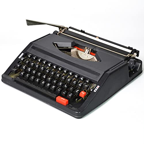 WDWDW Máquina de Escribir Vintage para un Flujo nostálgico: portátil para Escribir en Lugares remotos. Procesador de Textos clásico, Elegante y Duradero, Color Negro.