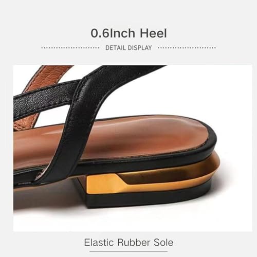 Slingback Flats for Women, Square Closed Toe Ballet Flats, Comfortable Dress Work Shoes2