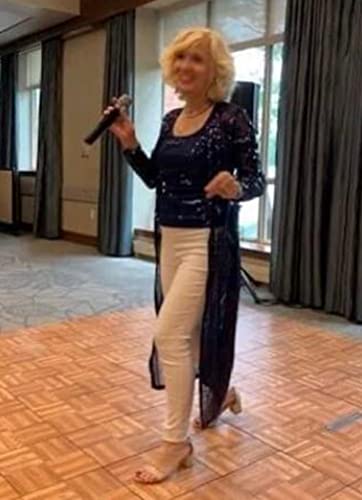 Sequin Cardigans Duster Sparkly Blazer Jackets Long for Women Evening3