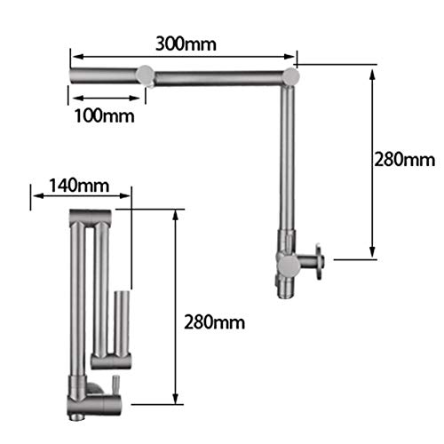Robinet mural eau froide extensible et orientable pour cuisine - 3