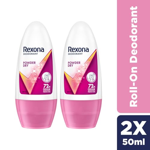 REXONA POWER DRY DEODORANT FOR WOMAN ROLL 50 ML PACK OF 2