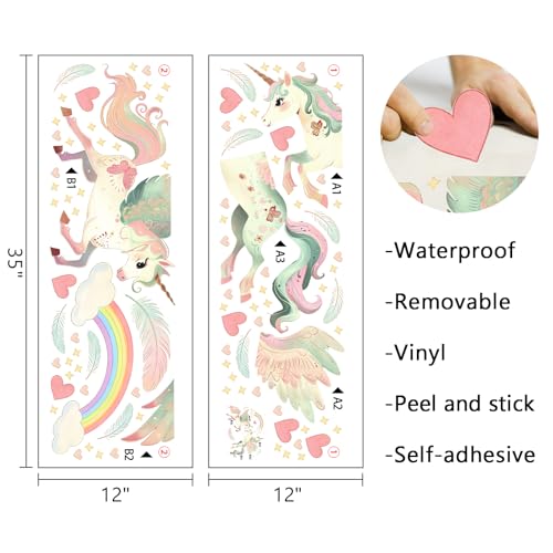 Vinilo decorativo unicornio arcoíris 35x12 in Mfault miniatura 2