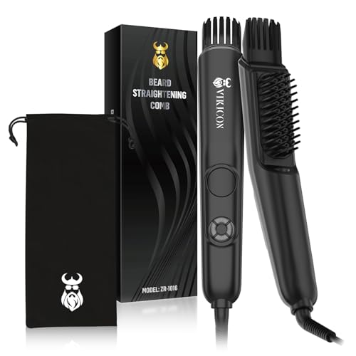 VIKICON Beard Straightener, 3-in-1 Professional Hot Comb