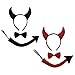 SeasonsTrading Red Devil Horns, Tail, & Bow Tie Costume Set - Halloween Costume Party Kit